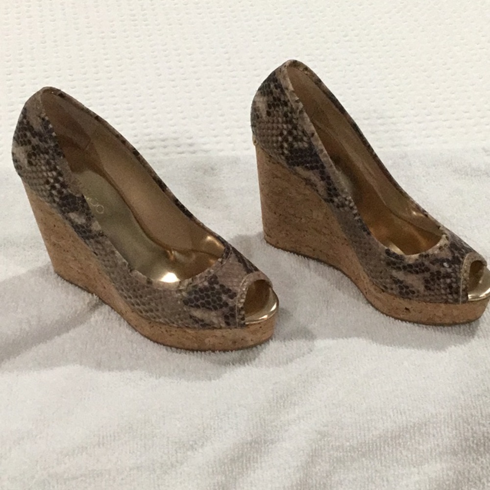 Jimmy Choo snake skin wedge
